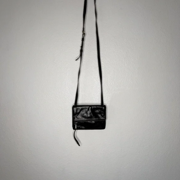 Hobo Bag Glade Crossbody Black Leather Adjustable Strap Multi Pocket - Picture 2 of 16